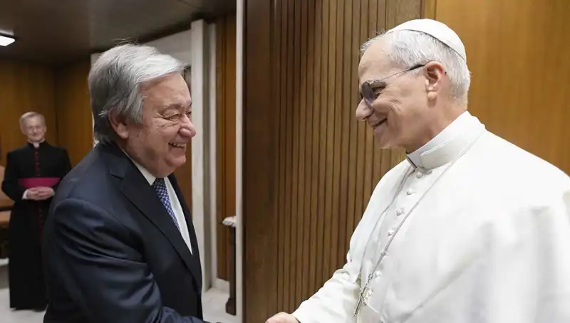 Papa Leo ve Guterres, Küresel Sorunlar Üzerine Tarihi Buluşma Gerçekleştirdi