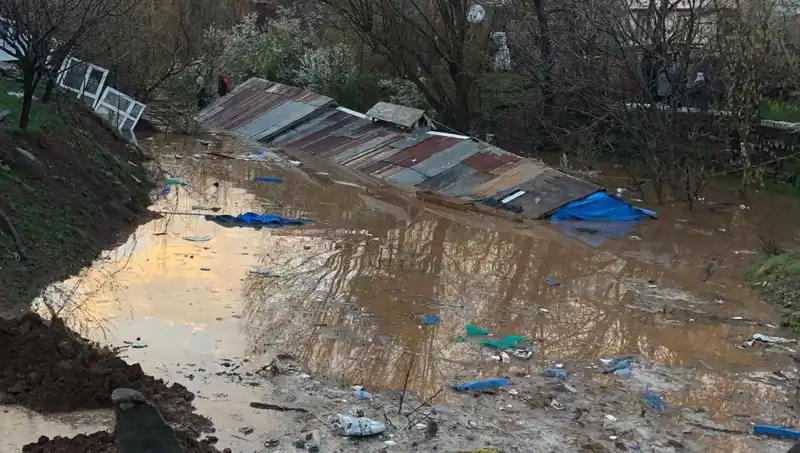 Bingöl'de Şiddetli Yağışların Etkisi: Ahırlar Sular Altında Kaldı