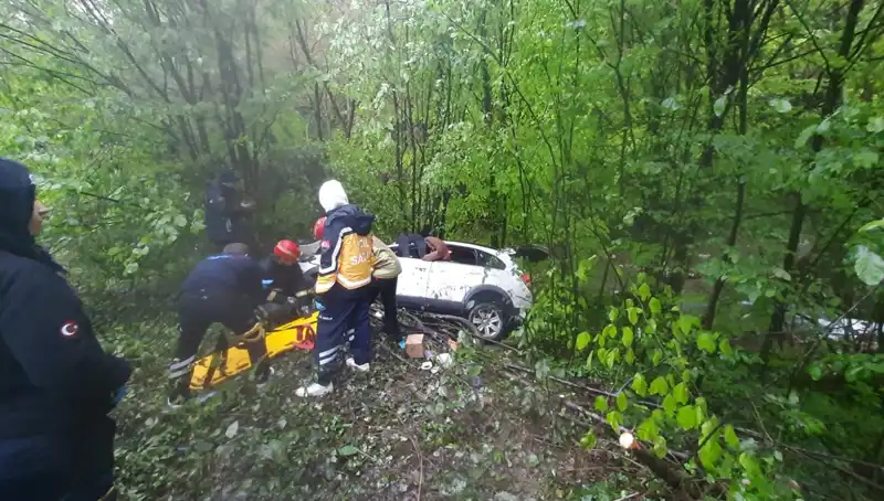 Direksiyon Hakimiyetini Kaybeden Araç Ormana Uçtu: Korkunç Kaza