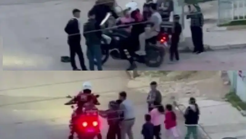 Polis Memuru, Çocukları Tek Tek Motora Bindirerek Neşe Saçtı